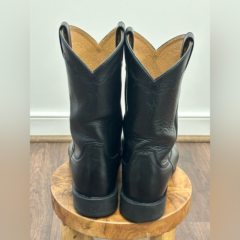 ARIAT Men's Black Western Leather Cowboy Black Boots Size 9.5EE - Picture 8 of 15
